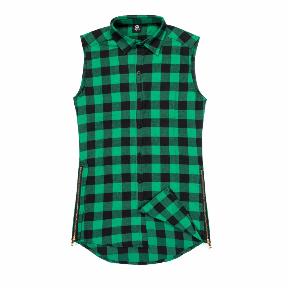 Chris Brown Plaid Sleeveless Shirt - Image 2