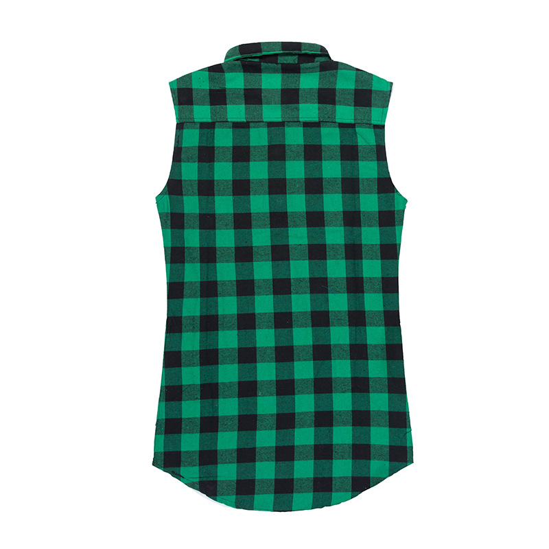 Chris Brown Plaid Sleeveless Shirt - Image 3
