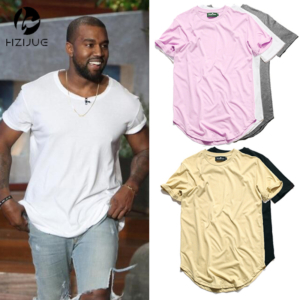 Kanye West Curved Hem HipHop
