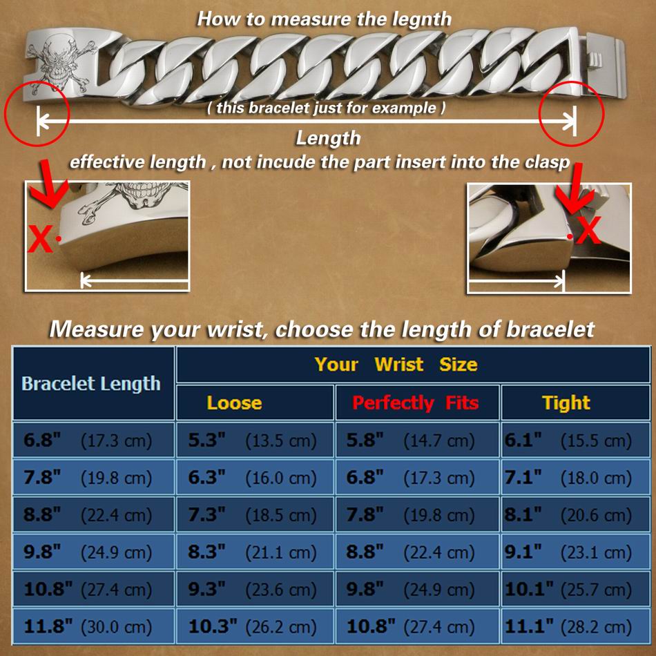 Pirate Skull Boys Biker Rock Punk Bracelet - Image 5